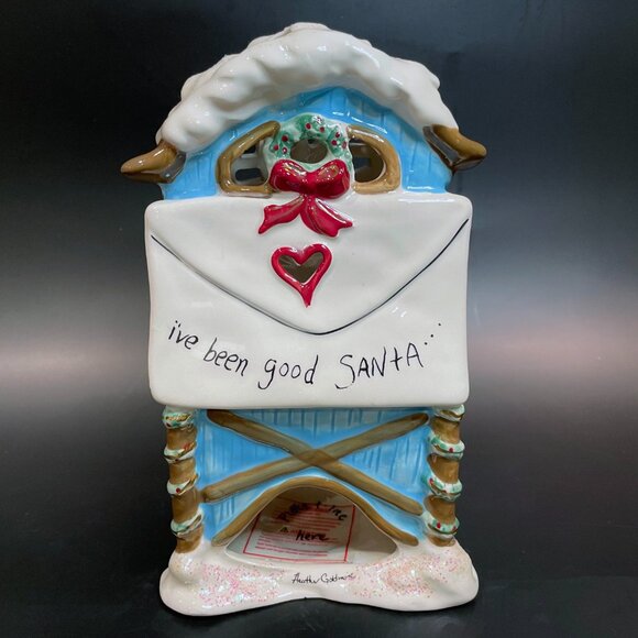 Blue Sky Clayworks Polar Penguin Post Office Ltd. Edition Tealight House 2012 - Picture 3 of 8